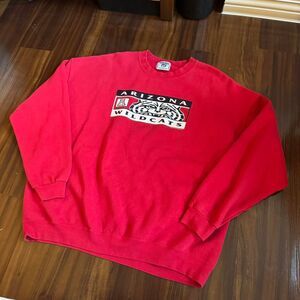 Vintage Lee Arizona Wildcats Sweatshirt Red Crewneck 2X Oversized 90s Sportswear